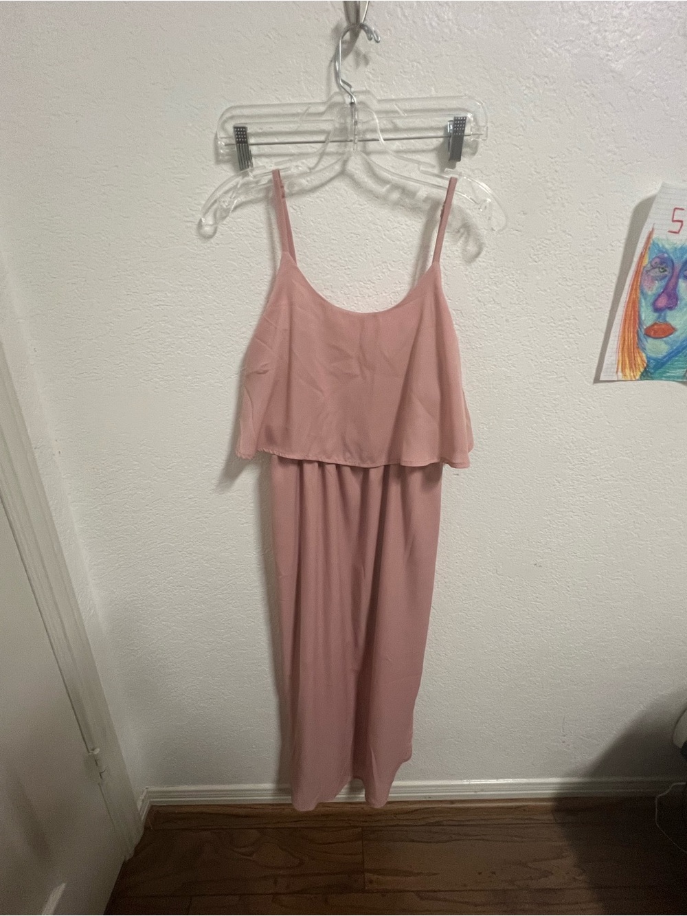 Women’s rose  Pink Spaghetti Strap Maxi Dress